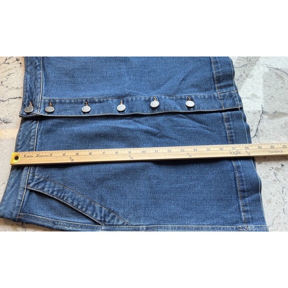 Loft Womens Size 12 Denim Button Down Mini Pencil Skirt Side and Back Po… - Picture 5 of 8